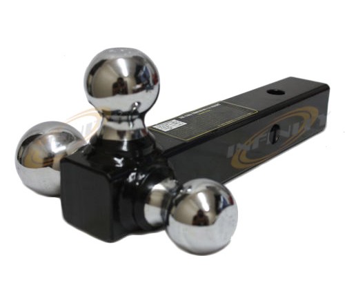 SOLID SHANK 3 IN 1 TRI TRIPLE BALL TRAILER HITCH BALL MOUNT RECIEVER TOW 7500Lbs